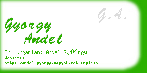 gyorgy andel business card